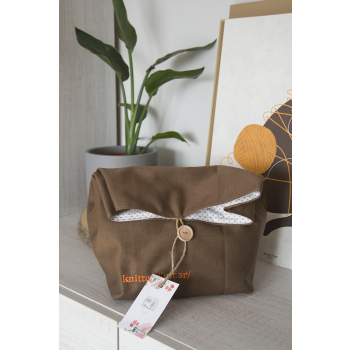 Torba projektowa KnitAStory brązowa